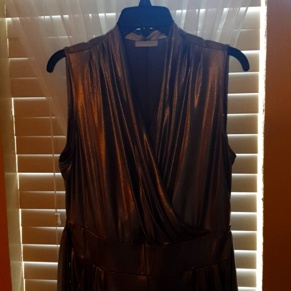 Bronze evening jumpsuit